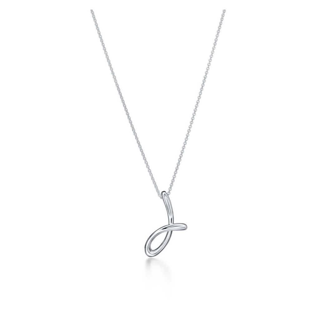 Tiffany & Co. Silver j initial Loop Necklace - Picture 6 of 6